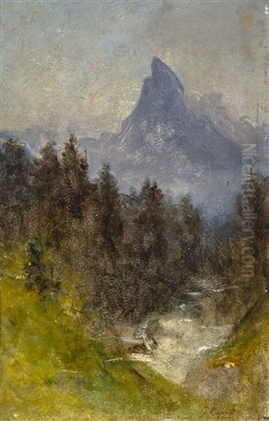 Paysage Avec Vue Sur Le Cervin Oil Painting by Gabriel Loppe