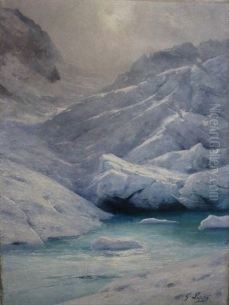 Glacier Du Geant Chamonix Oil Painting by Gabriel Loppe