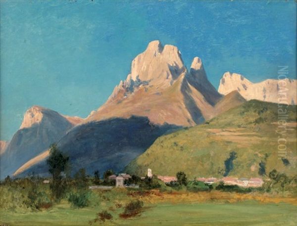 Monte Agordo, Framont, Les Dolomites Oil Painting by Gabriel Loppe