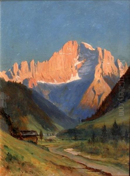 Paysage Alpestre, Sommet Des Alpes Oil Painting by Gabriel Loppe