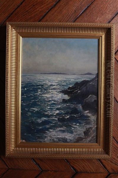 Mer Et Rochers Oil Painting by Gabriel Loppe