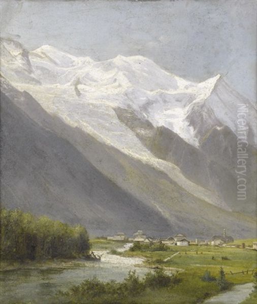 Ansicht Von Chamonix Oil Painting by Gabriel Loppe