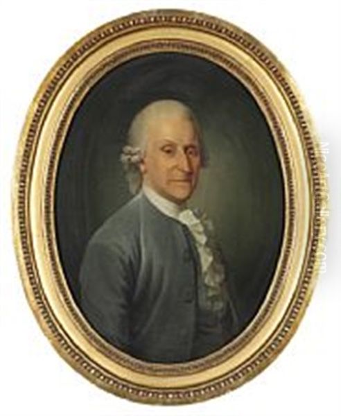 Portrait Of Merchant Peder Winkel Oil Painting by Christian August Lorentzen