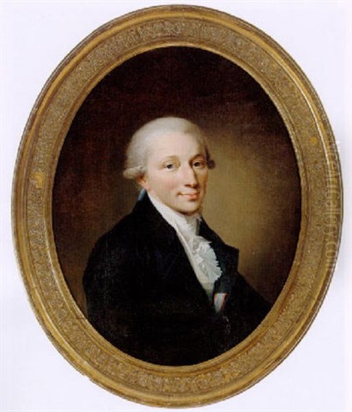 Portraet Af Laegen Frederik Christian Winslow Professor, Hofkirurg Oil Painting by Christian August Lorentzen