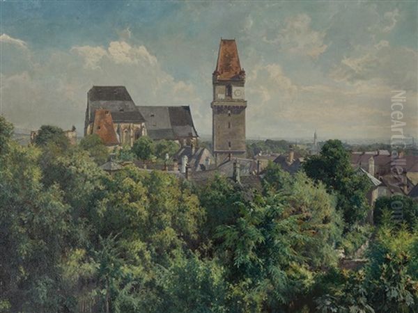 Perchtoldsdorf Oil Painting by Carl Lorenz