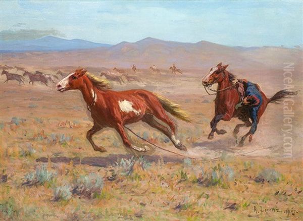 Chasing The Line Oil Painting by Richard Lorenz