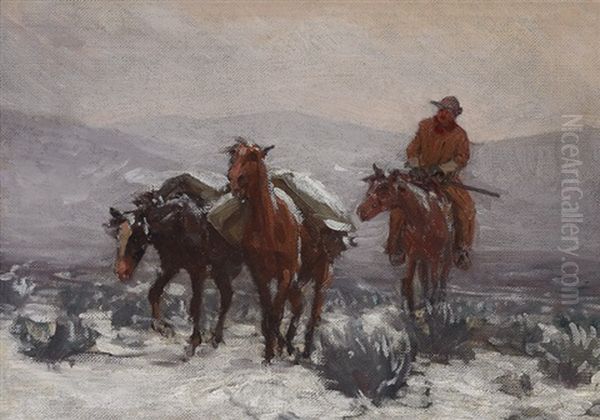 Winter Ride Oil Painting by Richard Lorenz