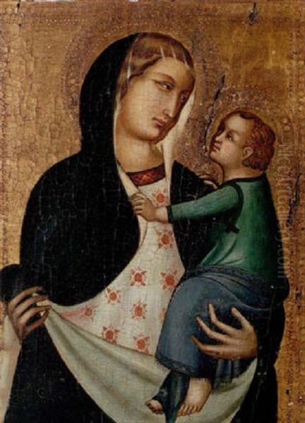 Madonnan Med Barnet Oil Painting by Pietro Lorenzetti