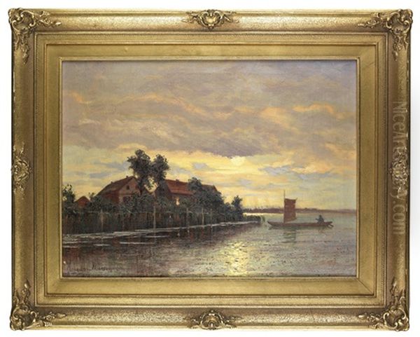 Am Riewendsee Oil Painting by Ernst Hugo Lorenz-Morovana