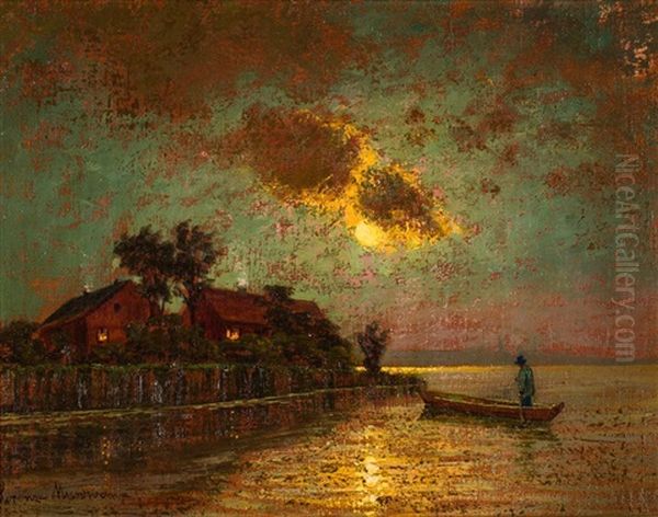 Nocny Polow Oil Painting by Ernst Lorenz-Murowana