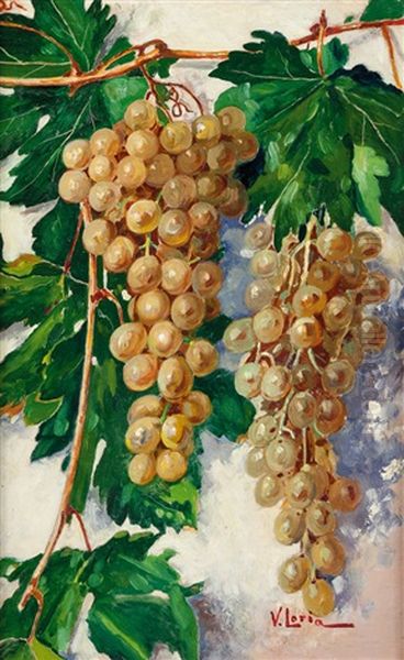 Grappoli Di Uva Bianca Oil Painting by Vincenzo Loria