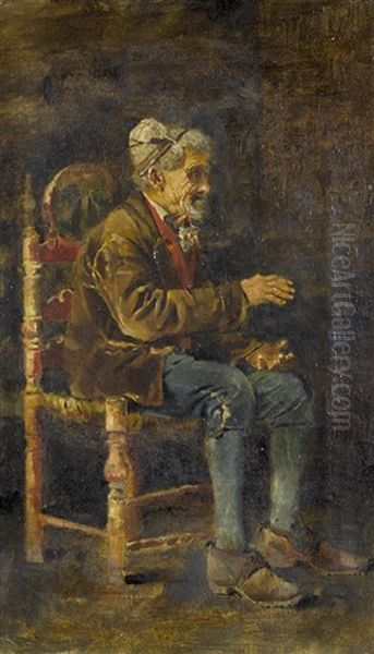 Bildnis Eines Sitzenden Alten Mannes Oil Painting by Vincenzo Loria