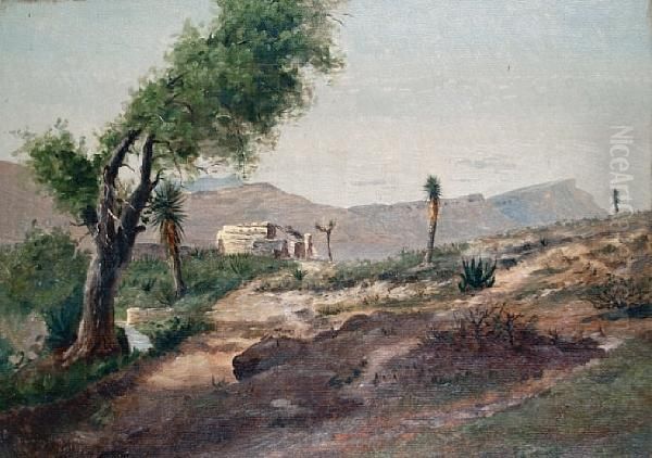 Desert Scenes, A Pair Oil Painting by Townley Benson