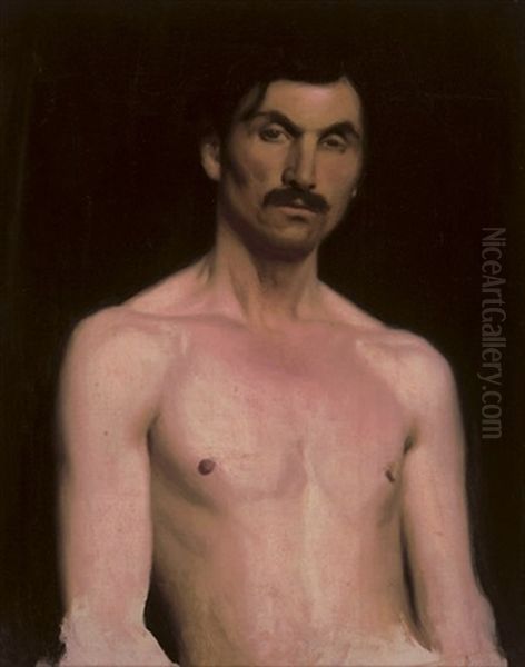 Self-portrait, Nude Oil Painting by John Henry Lorimer