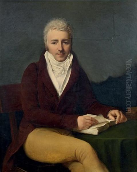 Portrait De Charles Antoine Bockairy (1762-1844) Oil Painting by Etienne Chevalier de Lorimier