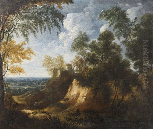 Italian Landscape Oil Painting by Claude Lorrain