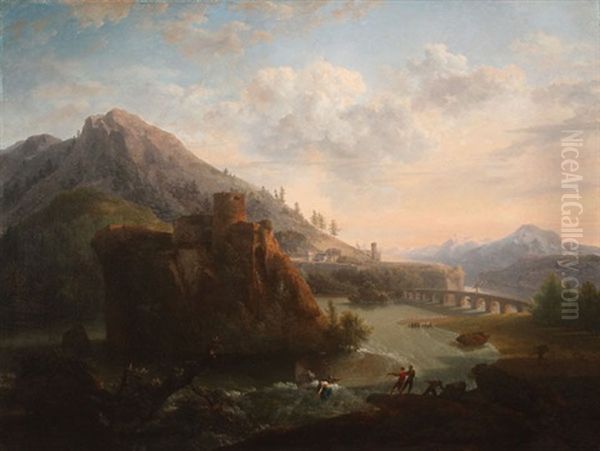 Expansive Landscape With River Rescue Oil Painting by Claude Lorrain