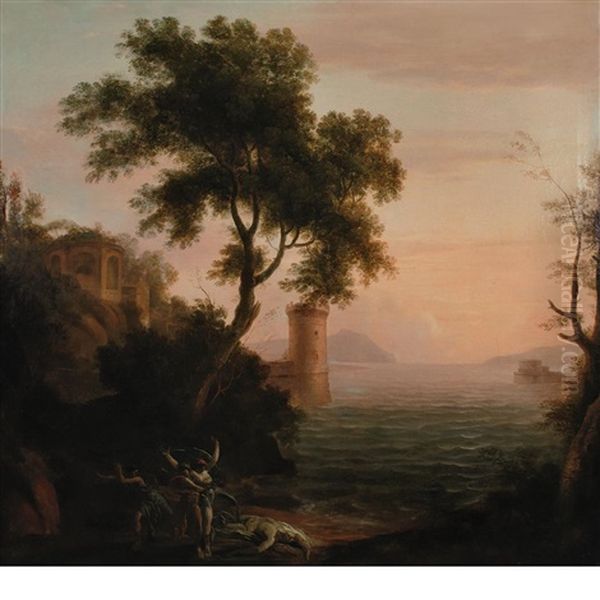 Hero And Leander Oil Painting by Claude Lorrain