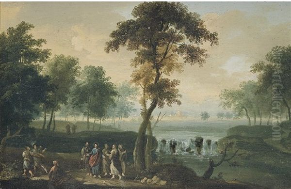 Gesu Predica Agli Apostoli Oil Painting by Claude Lorrain