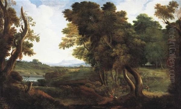 Tajkep Alakokkal (landscape With Figures) Oil Painting by Claude Lorrain