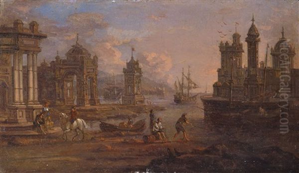 Sudlicher Seehafen Oil Painting by Claude Lorrain