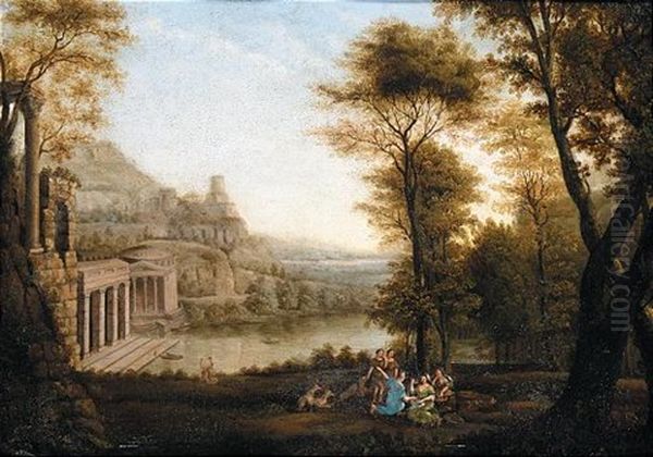 Landscape With Egeria Mourning Over Numa Oil Painting by Claude Lorrain