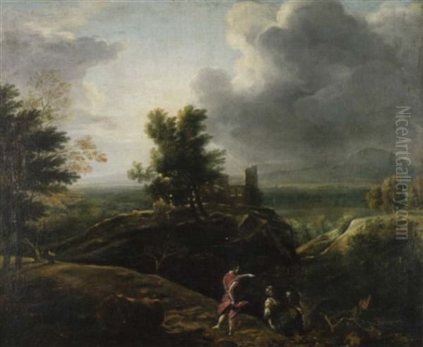 Heroische Landschaft Im Gegenlicht Oil Painting by Claude Lorrain