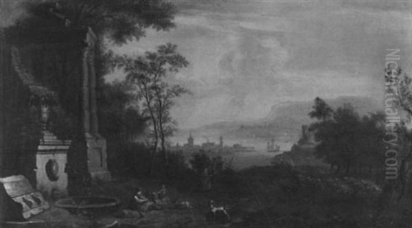 Sudliche Landschaft Oil Painting by Claude Lorrain