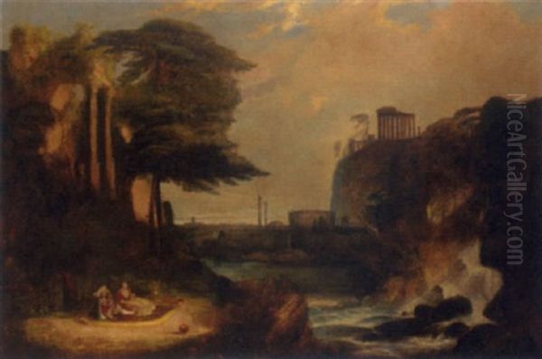 A Serenade In An Arcadian Landscape Oil Painting by Claude Lorrain