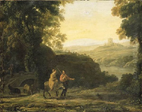 The Flight Into Egypt Oil Painting by Claude Lorrain