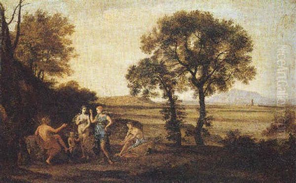 Landscape With The Judgment Of Paris Oil Painting by Claude Lorrain