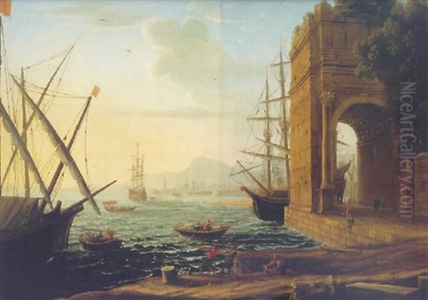 Seaport Oil Painting by Claude Lorrain