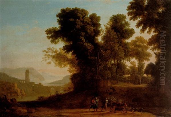 Landschaft Mit Raubern Oil Painting by Claude Lorrain