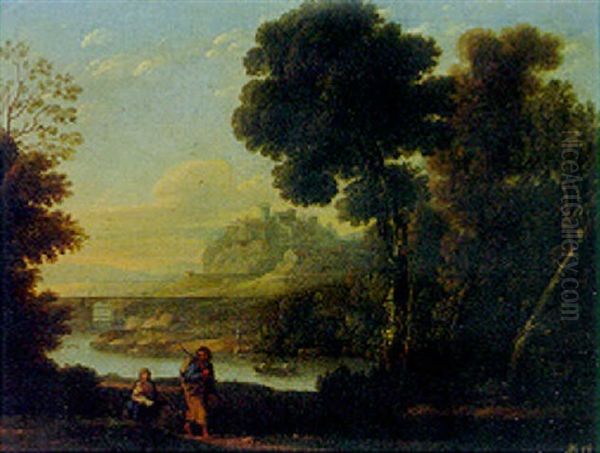 The Rest On The Flight Into Egypt Oil Painting by Claude Lorrain