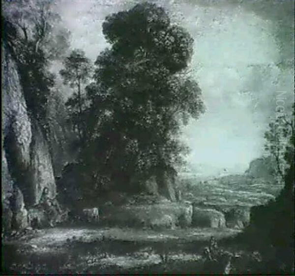 Paysage Avec Saint Jean Baptiste Oil Painting by Claude Lorrain