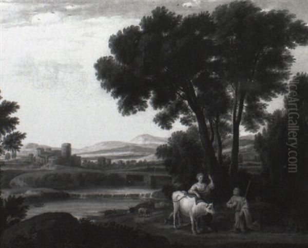 Mercury And Argus Oil Painting by Claude Lorrain