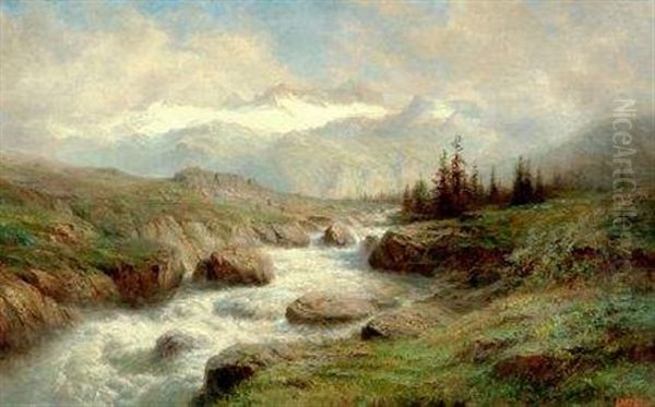 Paysage Au Torent Oil Painting by Charles-Louis Lortet