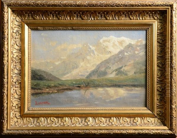 Paysages De Montagne (pair) Oil Painting by Leberecht Lortet