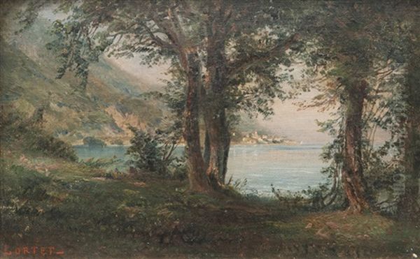 Paysage Au Lac Oil Painting by Leberecht Lortet