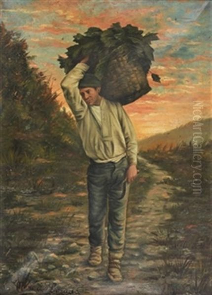 Campesino Oil Painting by Manuel Losada Perez de Nenin