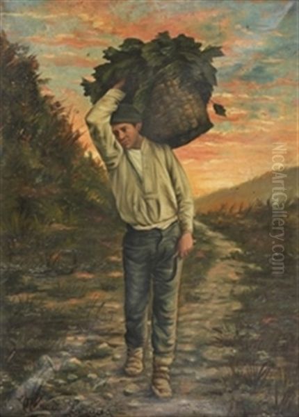 Campesino Oil Painting by Manuel Losada Perez de Nenin