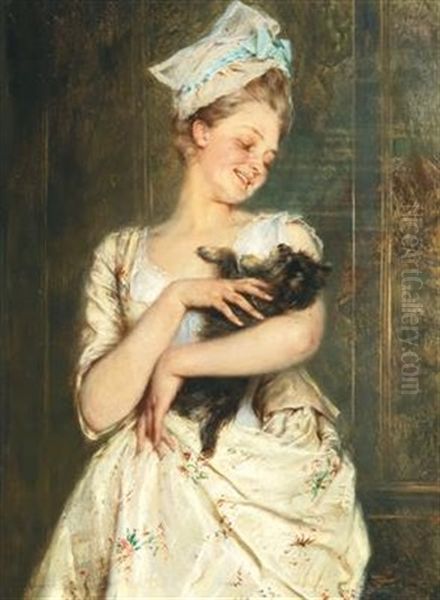 The Little Darling Oil Painting by Heinrich Lossow