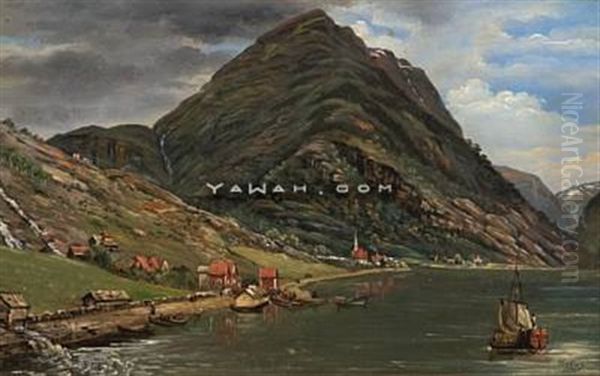 Ulviken I Norge Oil Painting by Johan Ludvig Losting