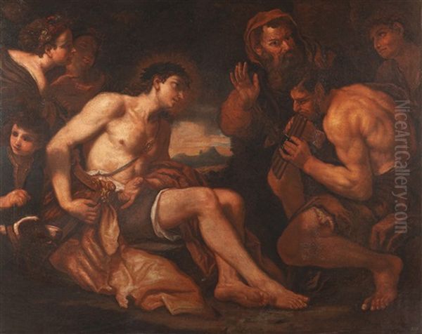 The Musical Contest Between Apollo And Marsyas Oil Painting by Johann Carl Loth