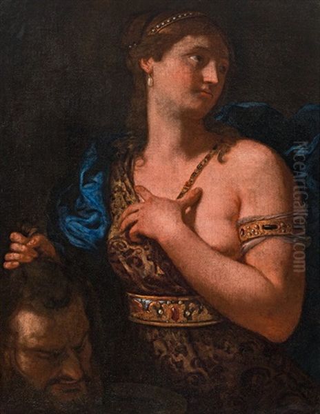 Salome With The Head Of Saint John The Baptist Oil Painting by Johann Carl Loth