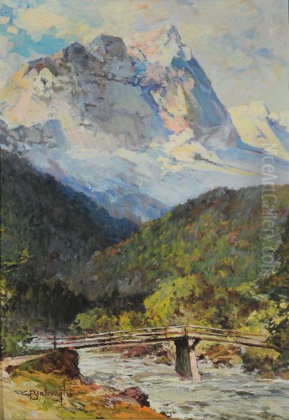 Paesaggio Montano Oil Painting by Cesare Bentivoglio