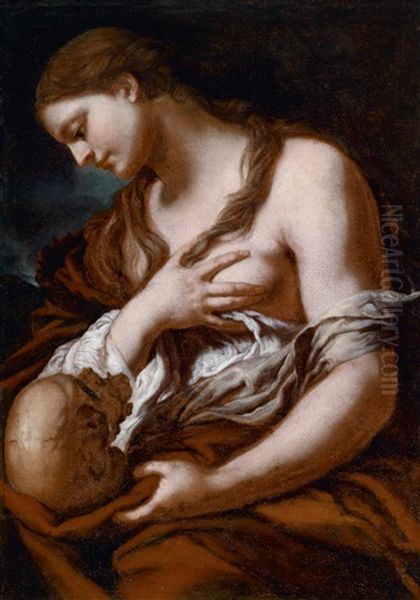 Die Bussende Maria Magdalena Oil Painting by Johann Carl Loth