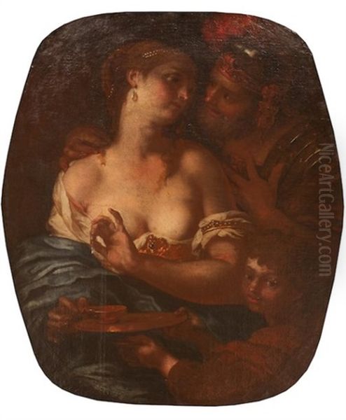 Mars, Venus Et Cupidon Oil Painting by Johann Carl Loth