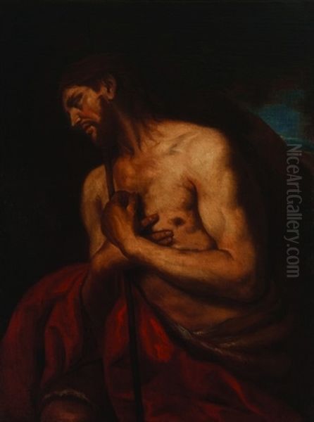 San Giovanni Battista Oil Painting by Johann Carl Loth