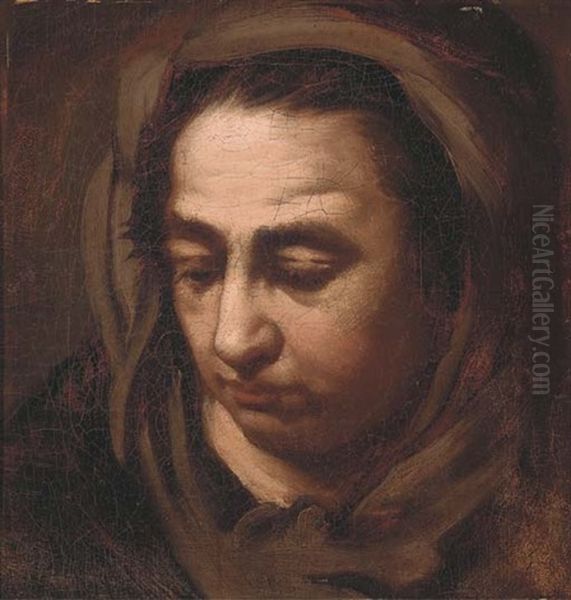 The Head Of A Woman Oil Painting by Johann Carl Loth